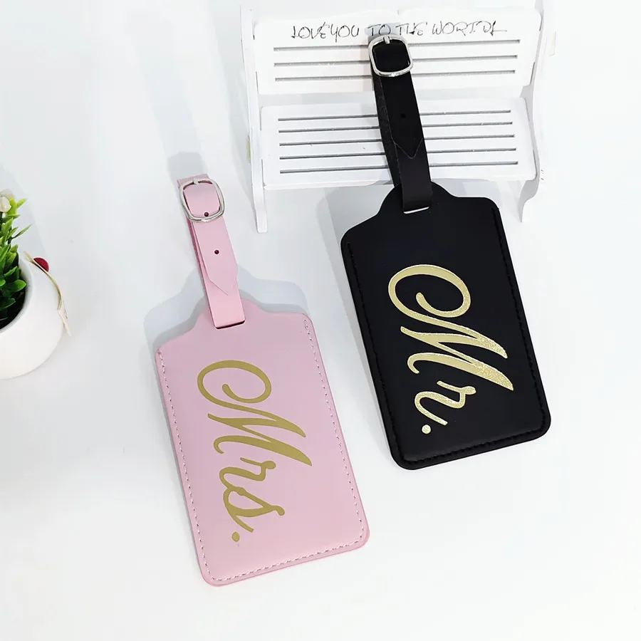 Luggage Tag Leather - 2PCS/Set Mr Mrs Couples Luggage Hanging