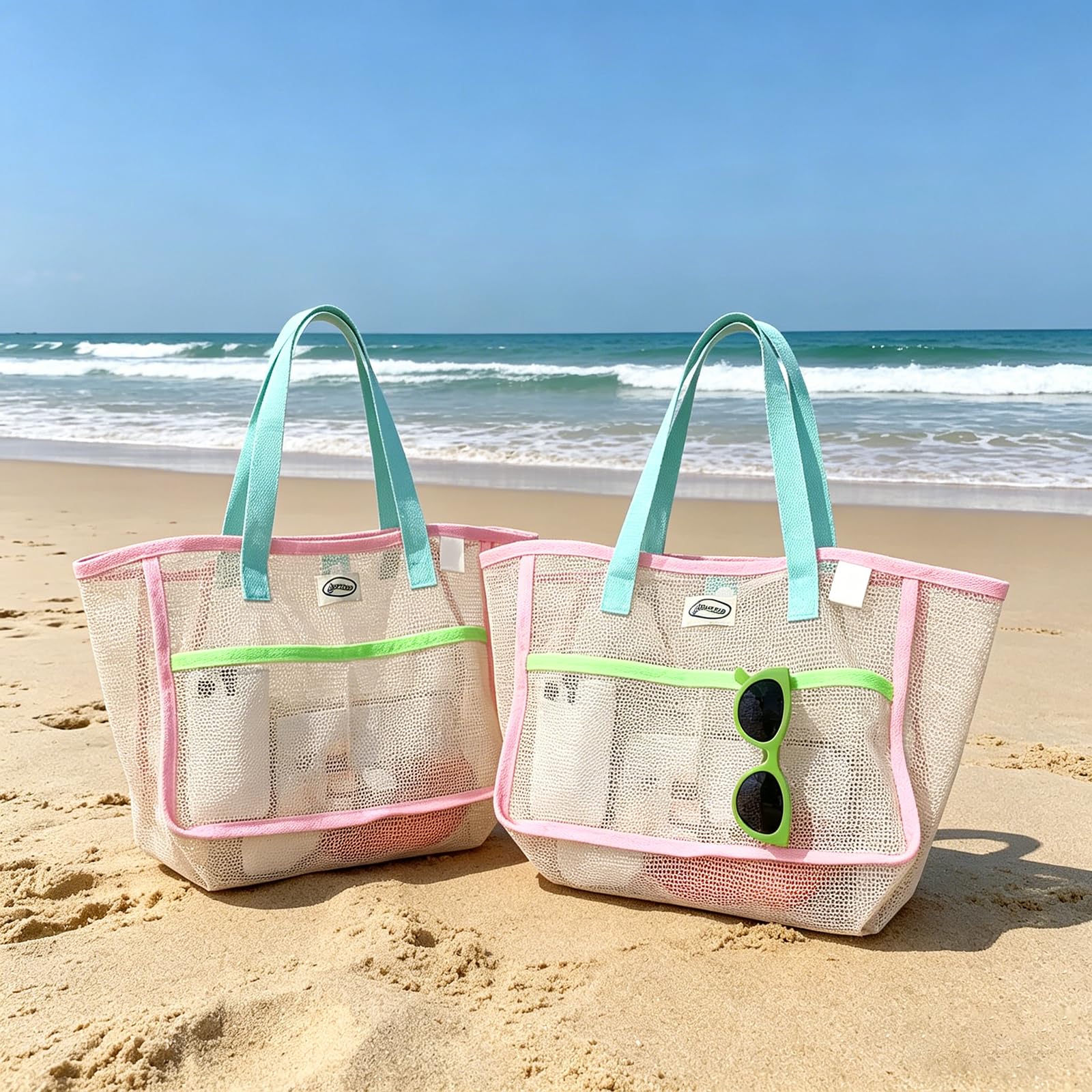 Travel Accessories - Beach Bags for Women Colorful Foldable