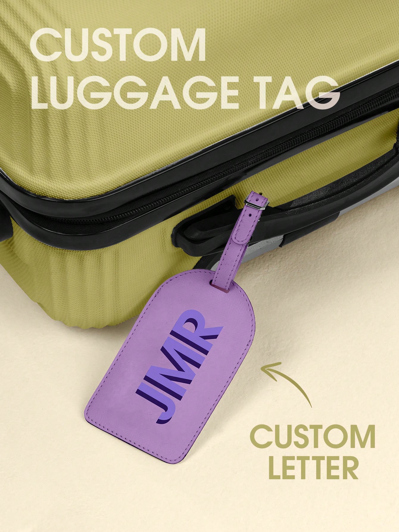 Personalized Initial Luggage T - Luggage Tag Leather recension och pris