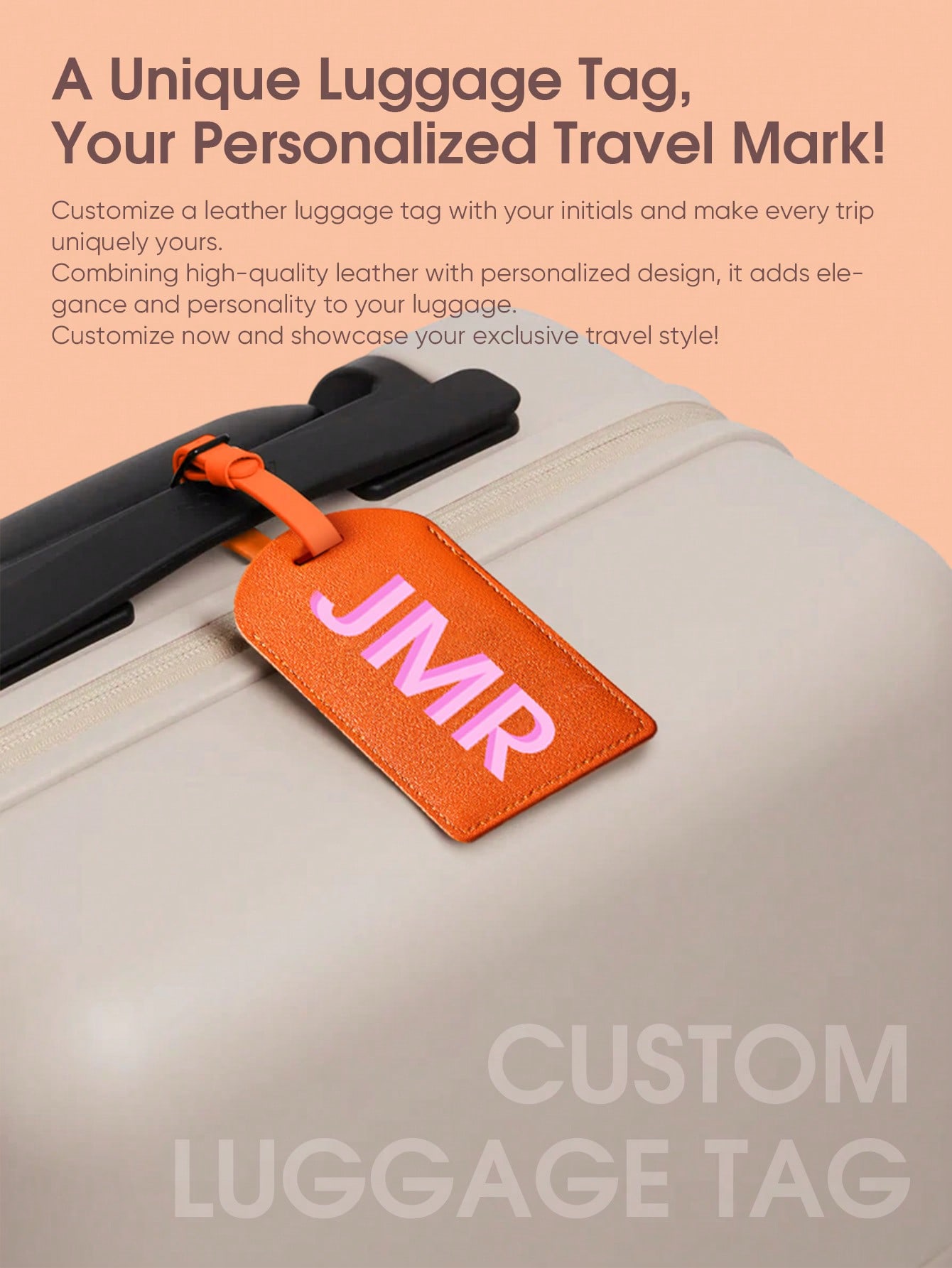 Personalized Initial Luggage T - Luggage Tag Leather recension och pris