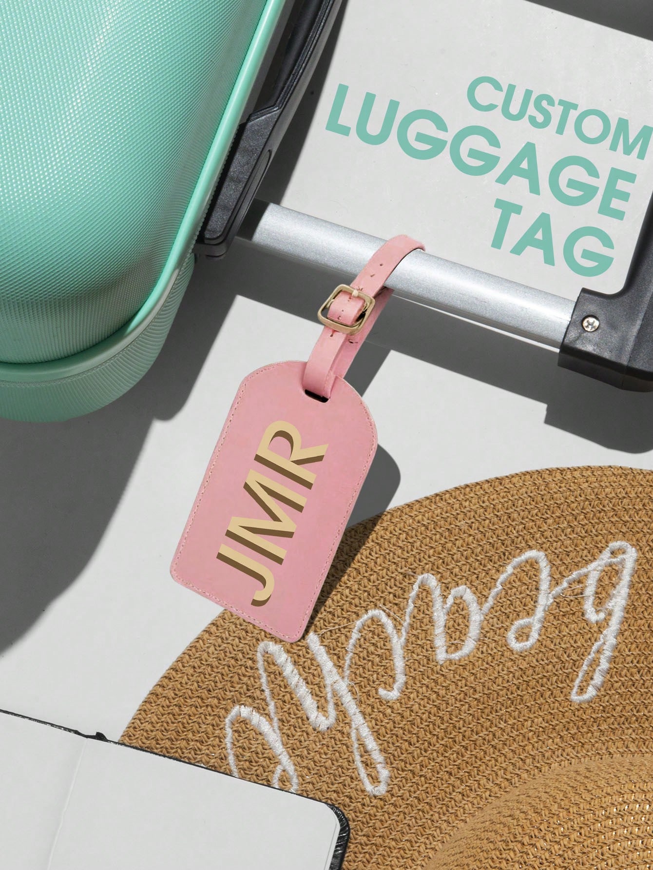 Personalized Initial Luggage T - Luggage Tag Leather recension och pris