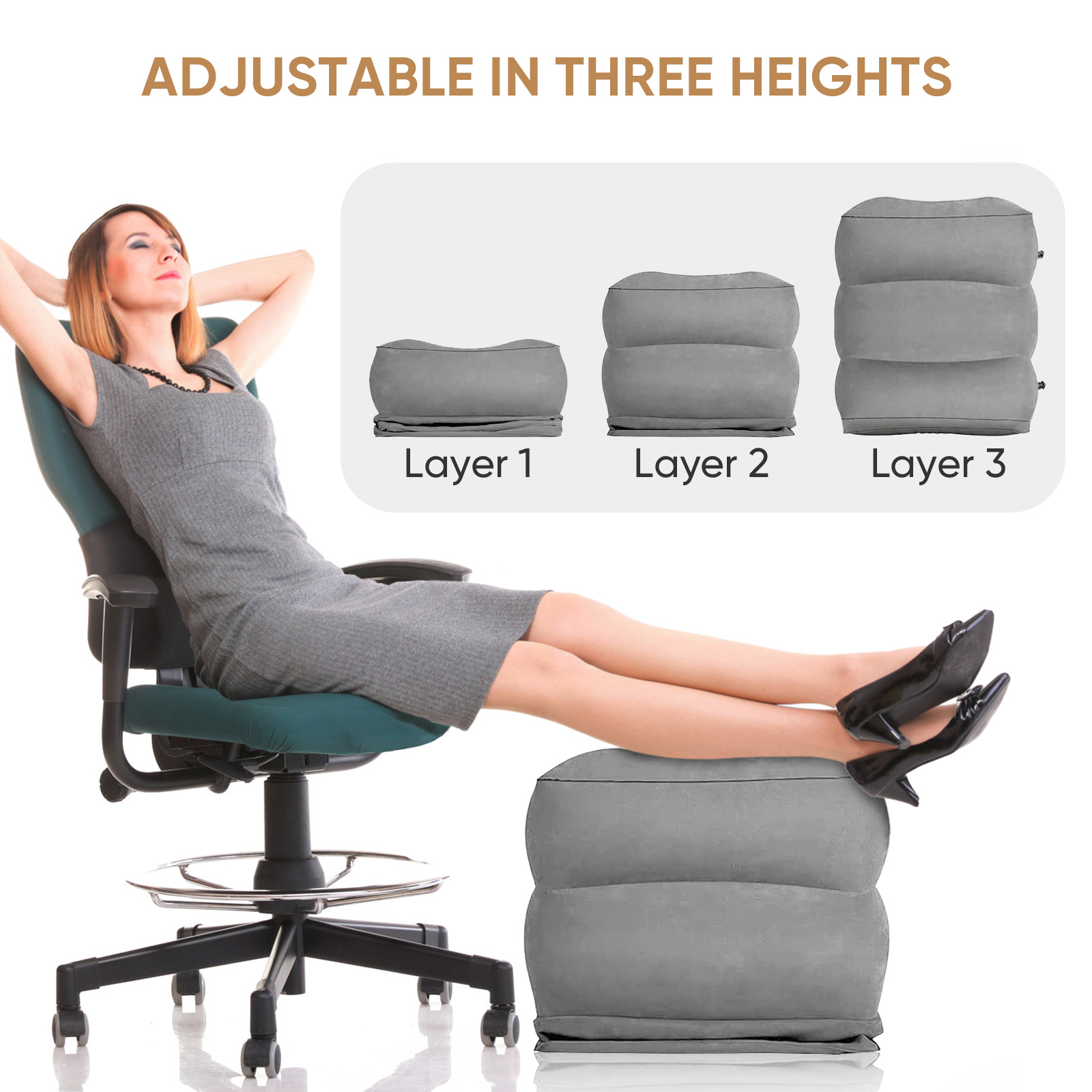 Airplane Foot Rest Travel Foot - Travel Pillow Inflatable recension och pris