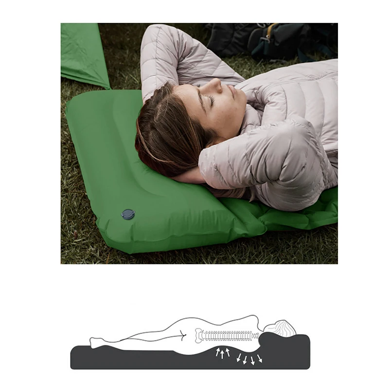 Inflatable Camping Mat Air Mat - Travel Pillow Inflatable recension och pris