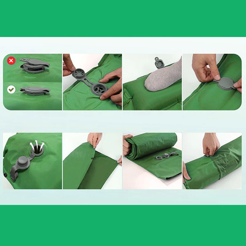 Inflatable Camping Mat Air Mat - Travel Pillow Inflatable recension och pris