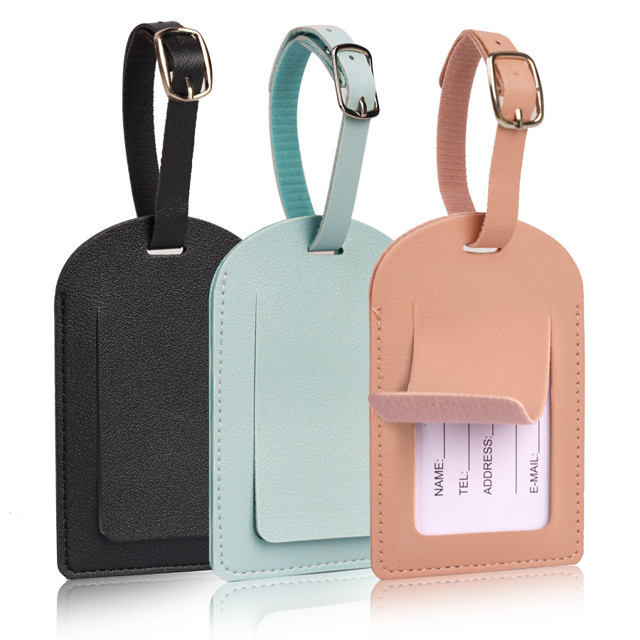 Women Men Luggage Tags PU Leat - Luggage Tag Leather recension och pris