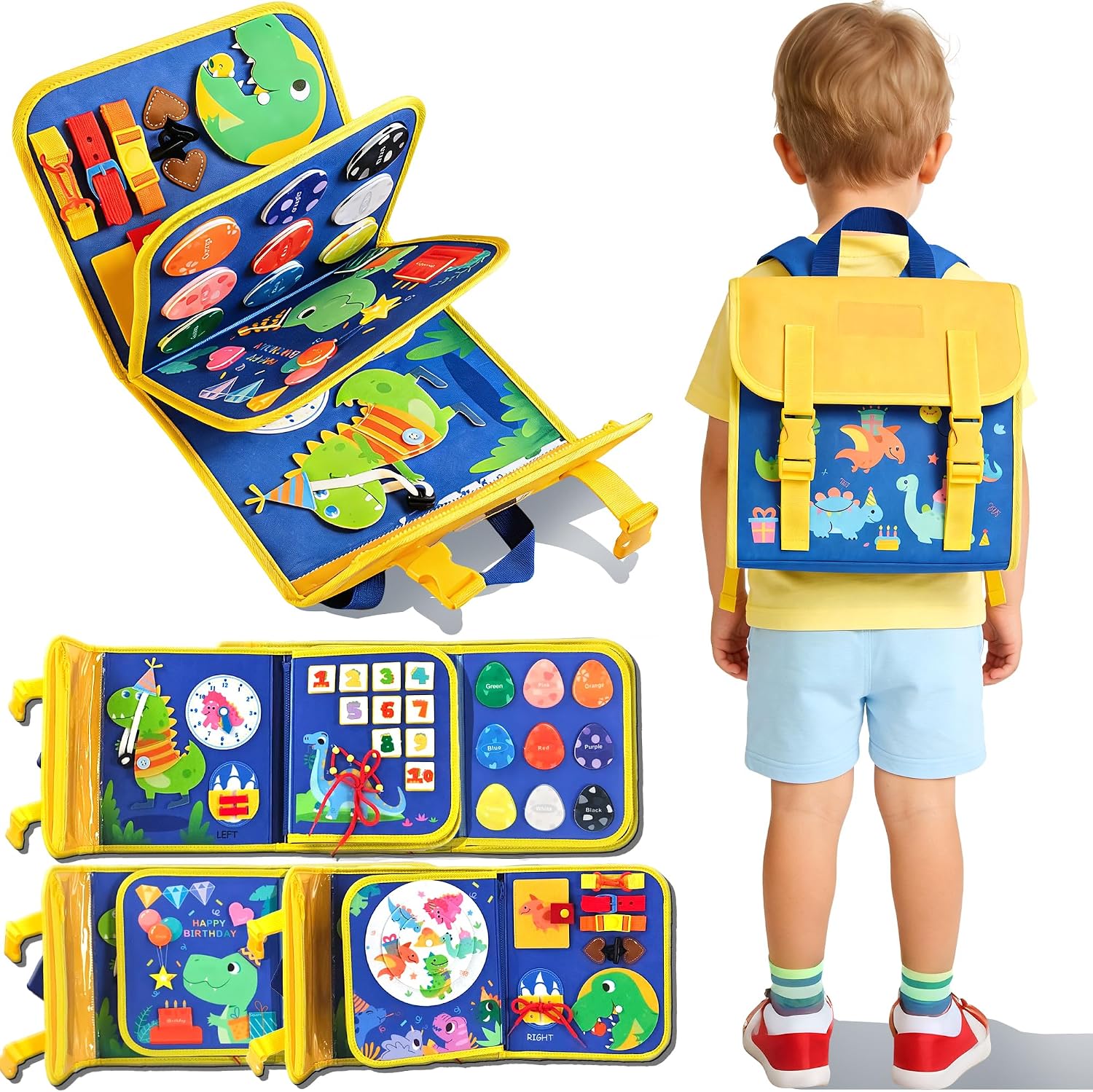 Dinosaur Toddler Busy Board Ba - Travel Accessories Toddler recension och pris