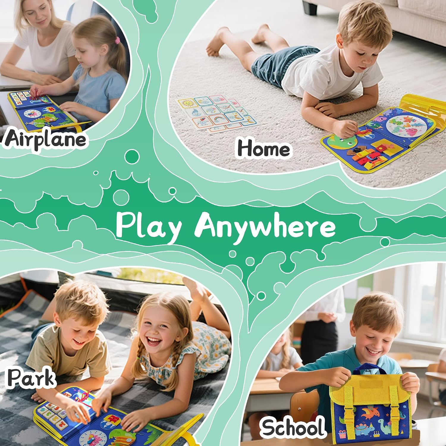 Dinosaur Toddler Busy Board Ba - Travel Accessories Toddler recension och pris