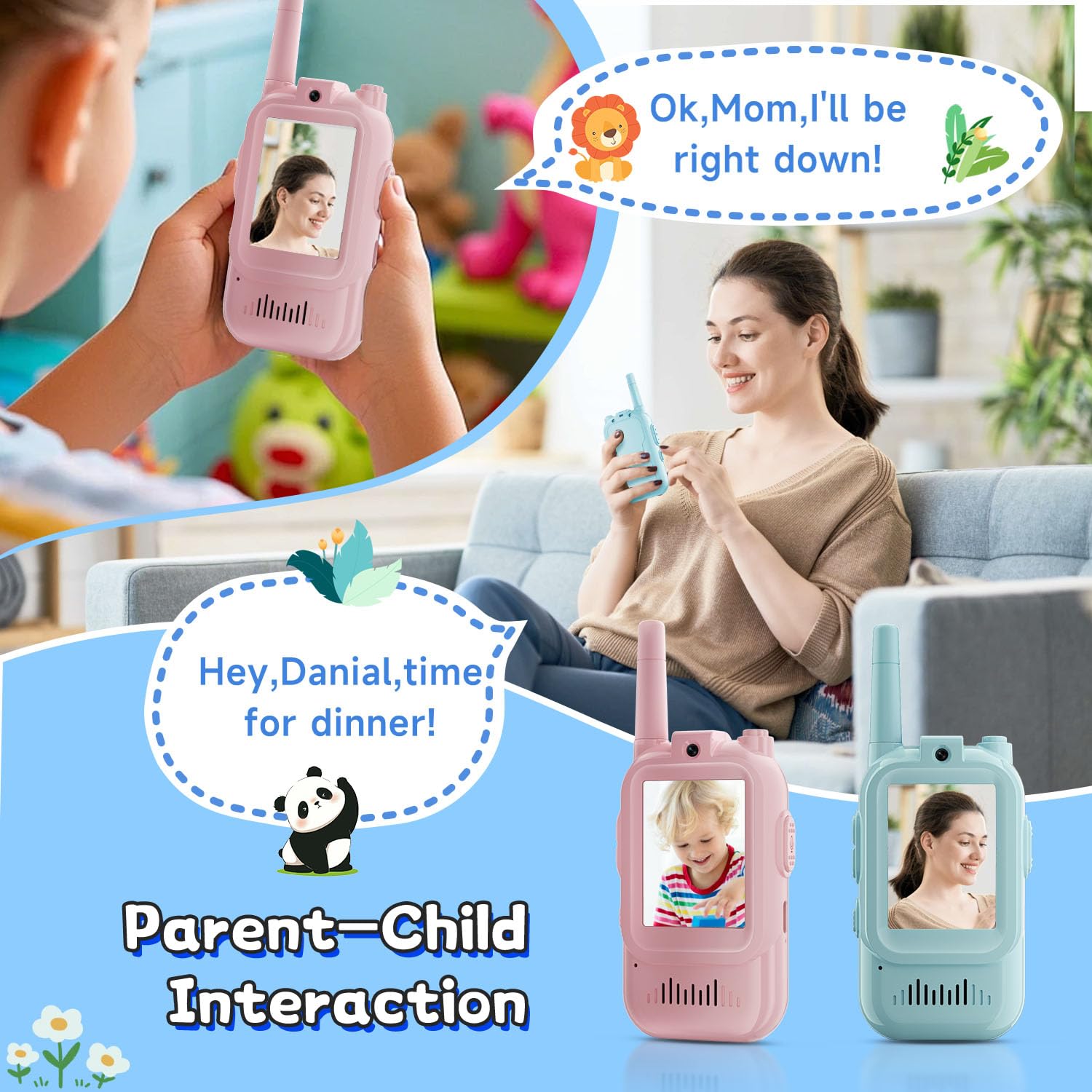 2PCS  Video Walkie Talkies for - Travel Accessories Toddler recension och pris