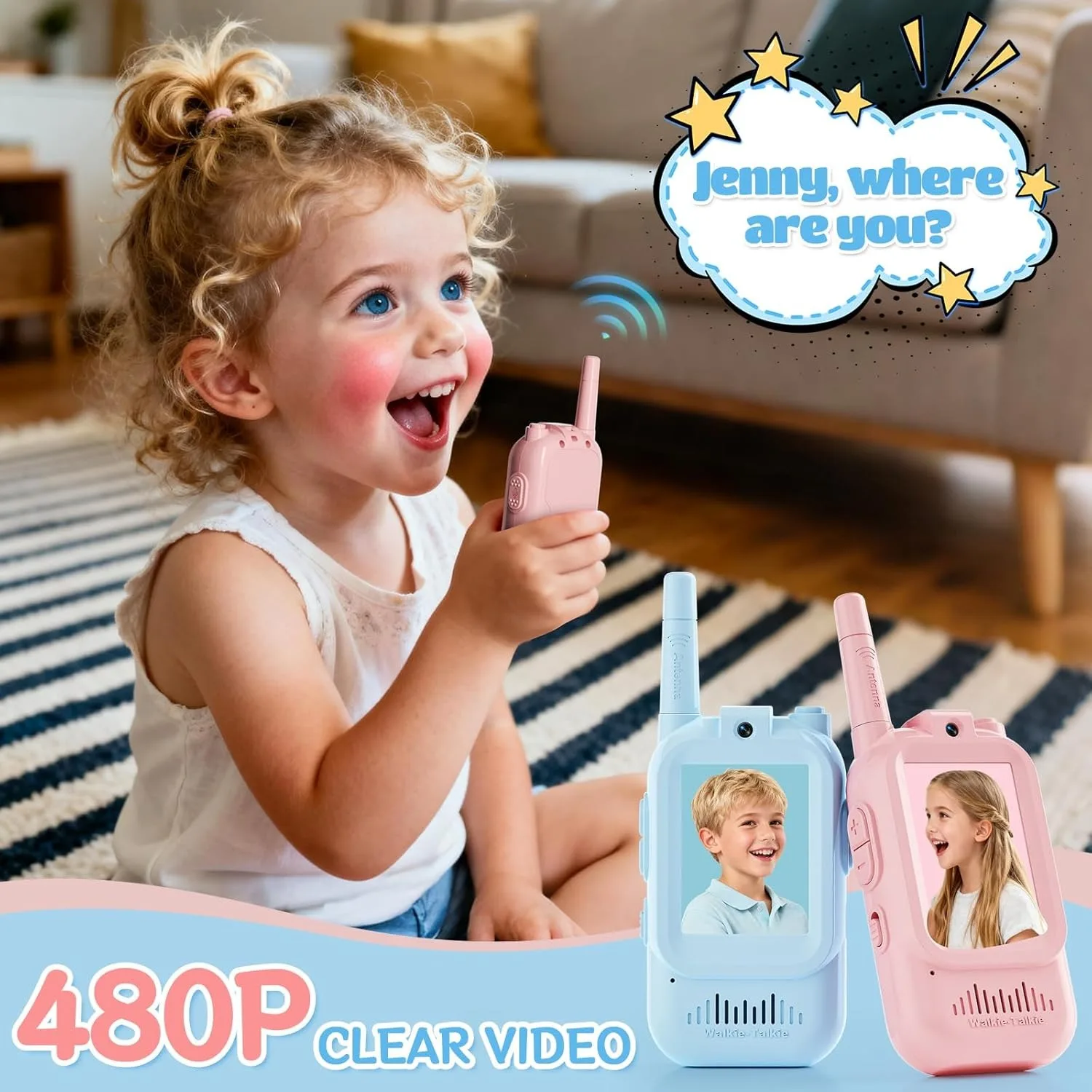 2PCS  Video Walkie Talkies for - Travel Accessories Toddler recension och pris