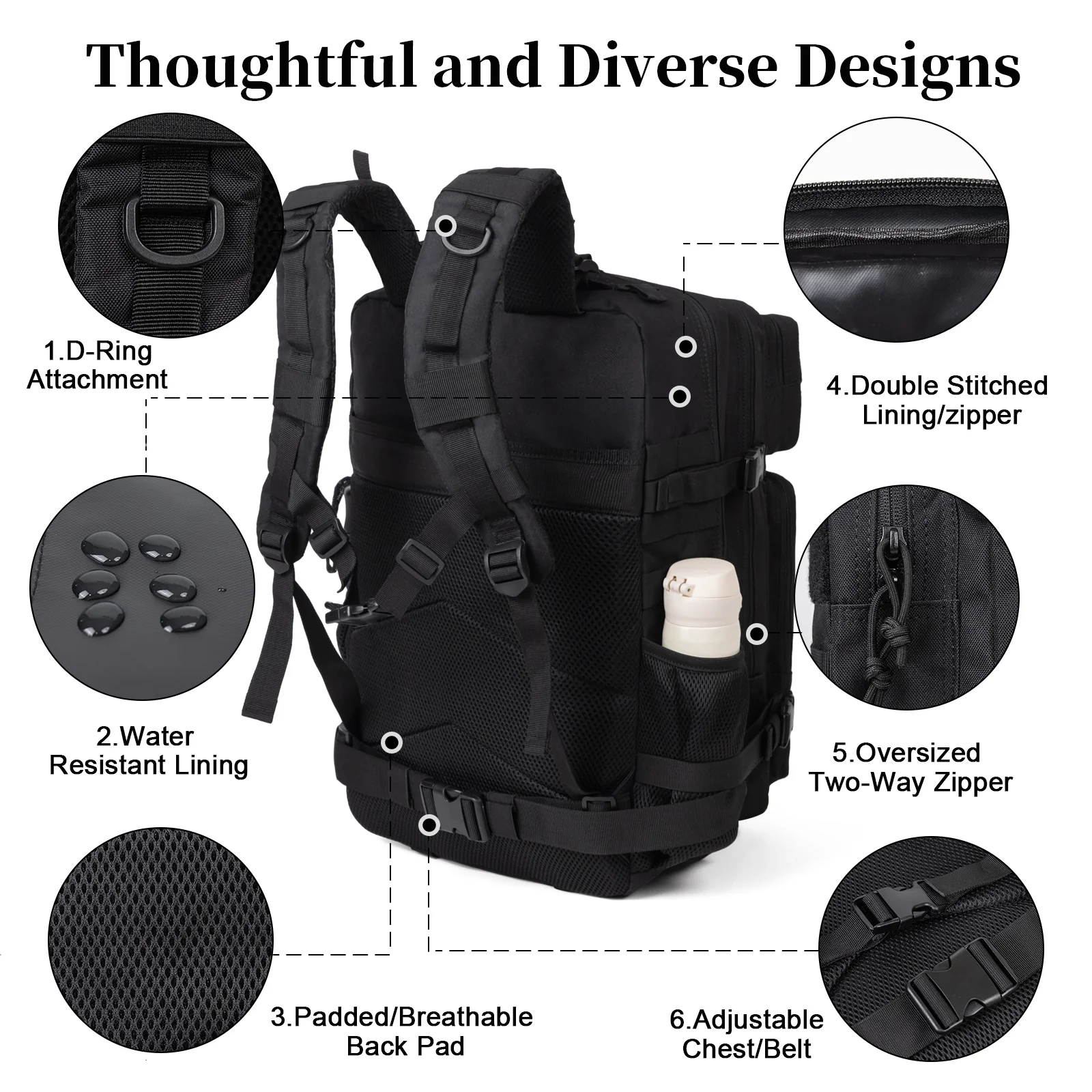 60L Army Military Tactical Bac - Travel Accessories For Men recension och pris