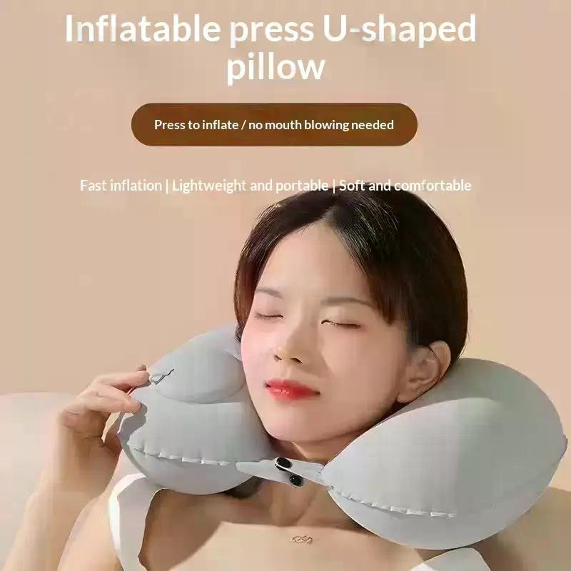 Flocking Inflatable Portable N - Travel Pillow Inflatable recension och pris