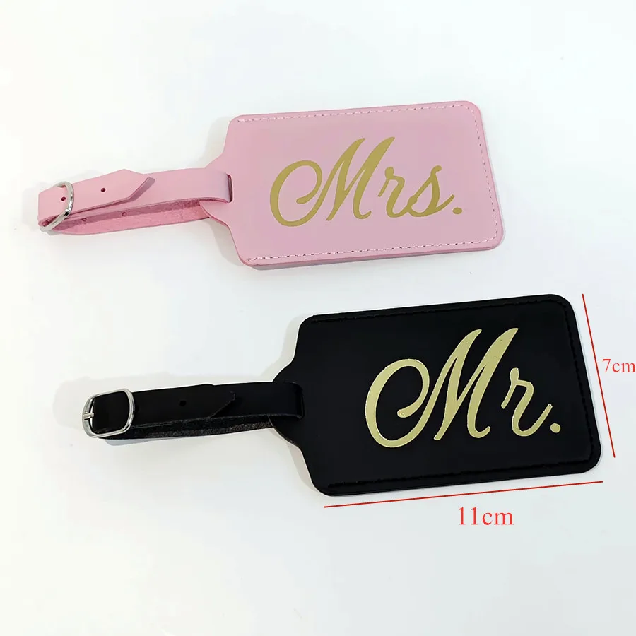 2PCS/Set Mr Mrs Couples Luggag - Luggage Tag Leather recension och pris