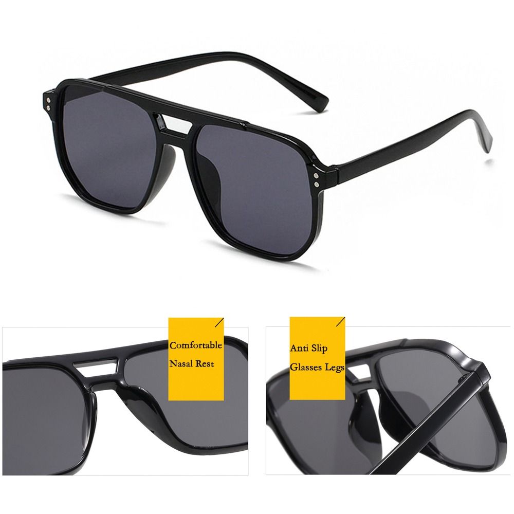 Trendy Punk Square Frame Sungl - Travel Accessories For Men recension och pris