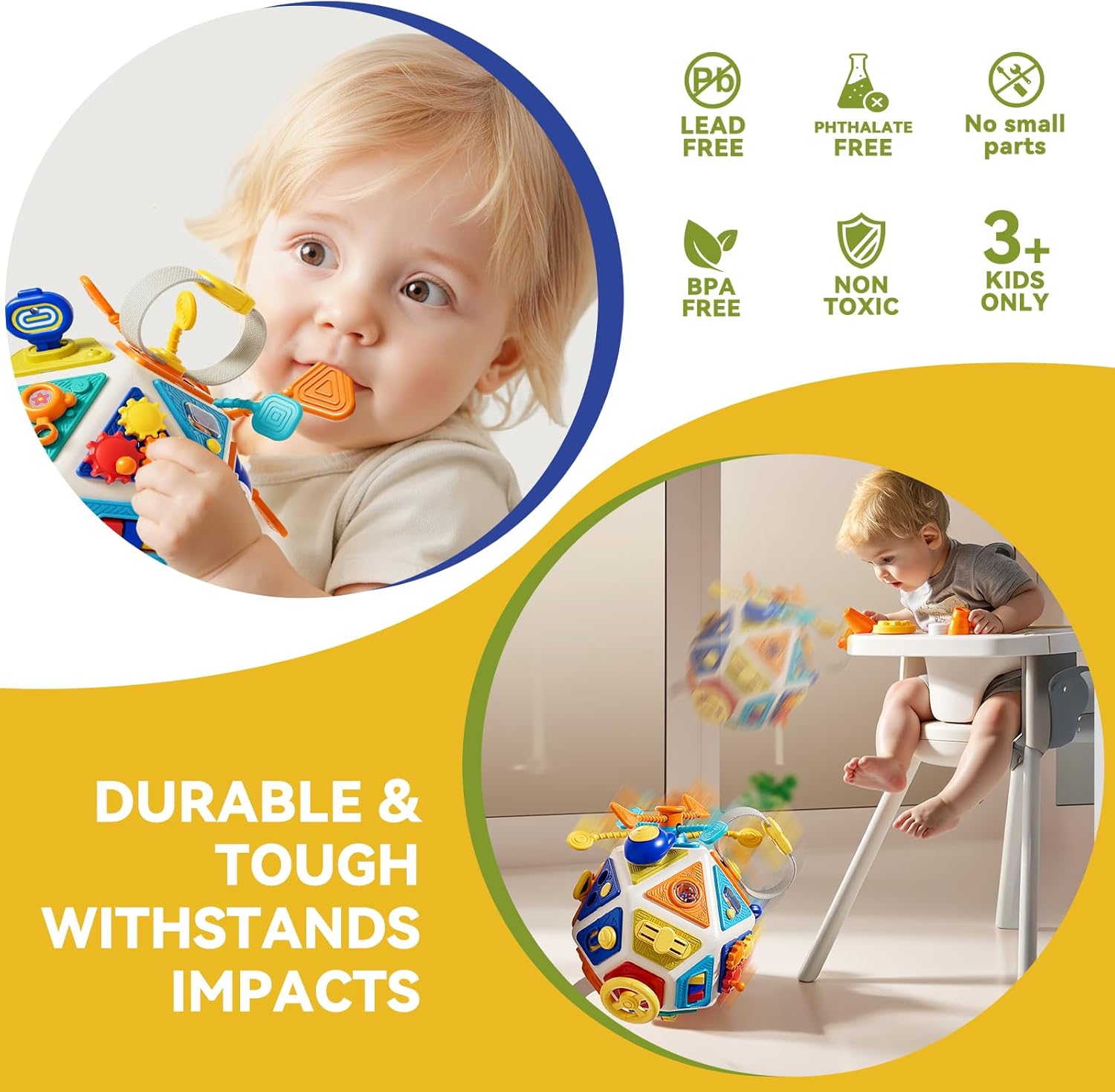 Baby Busy Board Activity Cube  - Travel Accessories Toddler recension och pris