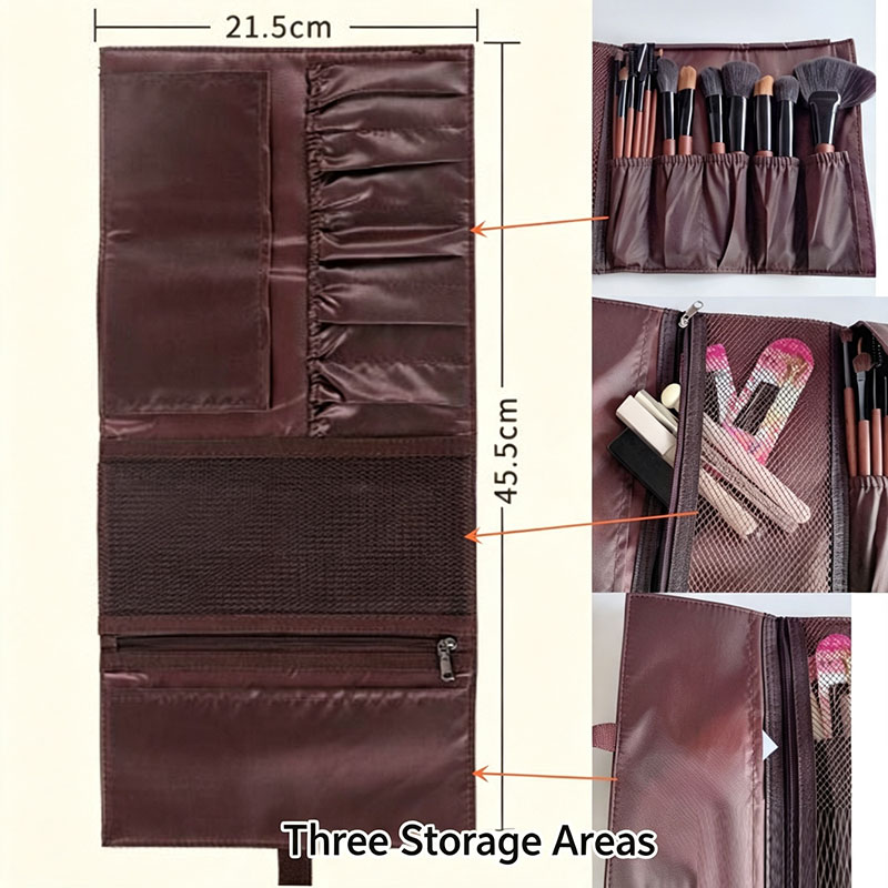 PU Leather Makeup Brush Roll B - Travel Accessories Toiletries recension och pris