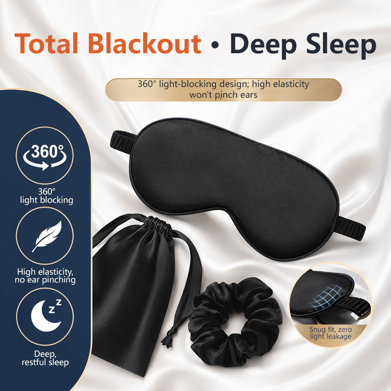 Silk Eye Mask 3Pcs Set Light B - Travel Accessories recension och pris