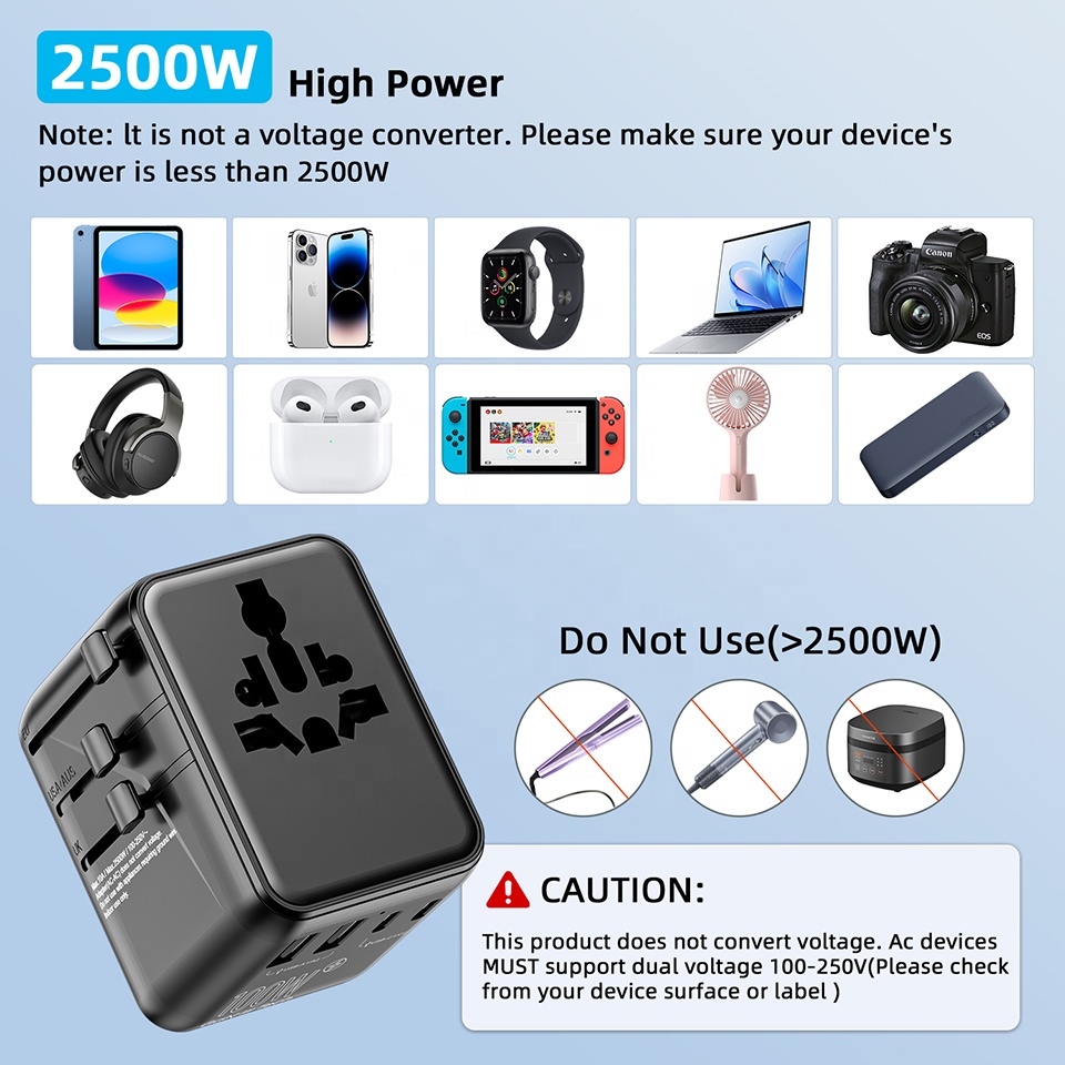 PD 100W GaN Fast Charger Unive - Travel Adapter Universal recension och pris