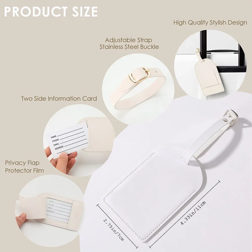 Personalised Letter with Name  - Luggage Tag Leather recension och pris