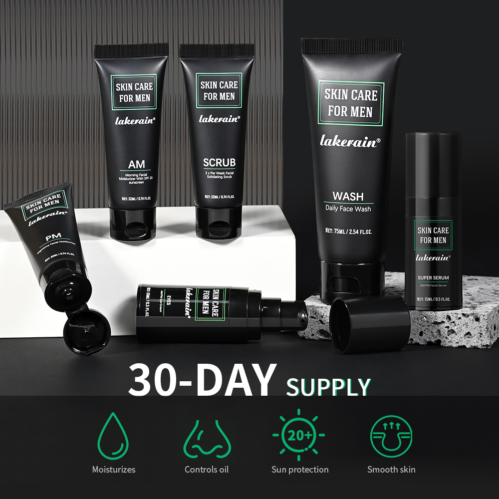 Lakerain Skin Care for Men Kit - Travel Accessories For Men recension och pris