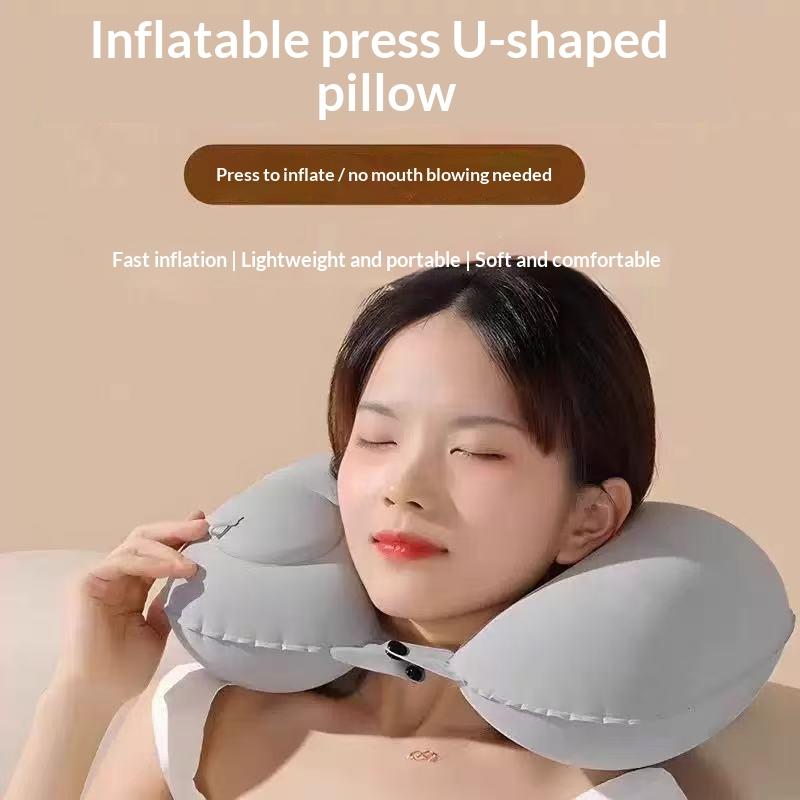 Flocking Self Inflatable Porta - Travel Pillow Inflatable recension och pris