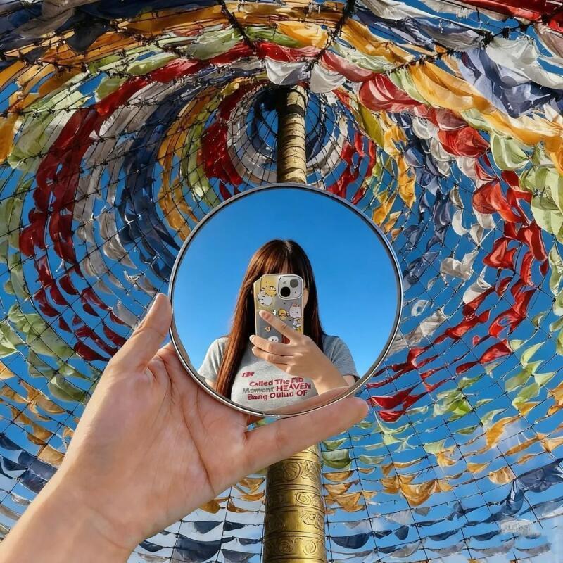 Handheld Selfie Mirror Portabl - Travel Accessories Usa recension och pris
