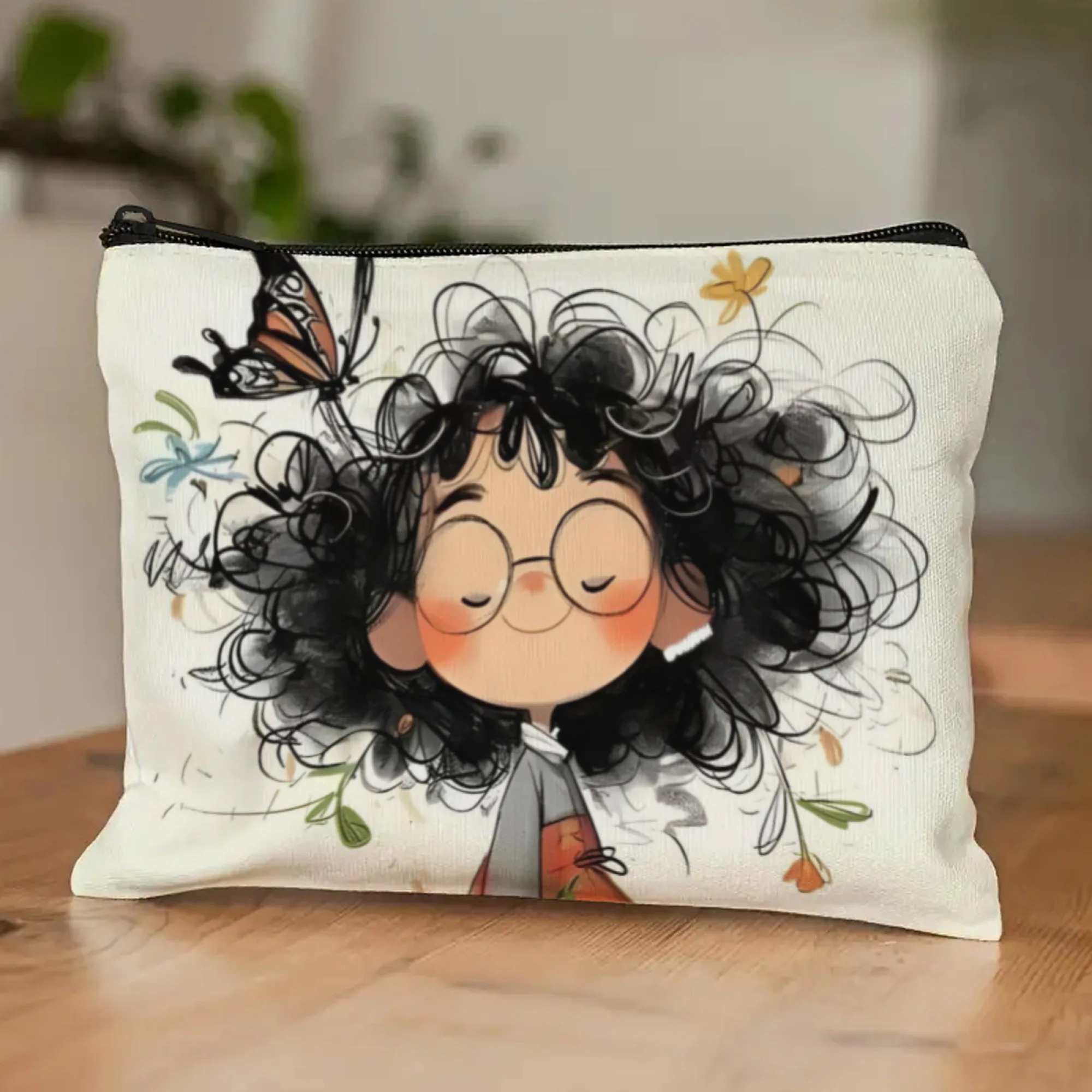 Cartoon Girl Makeup Bag Zipper - Travel Accessories Toiletries recension och pris