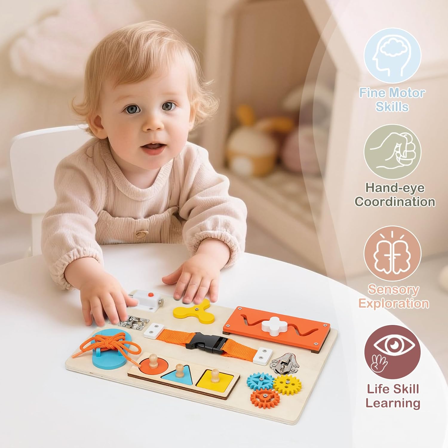 Montessori Busy Board for Todd - Travel Accessories Toddler recension och pris