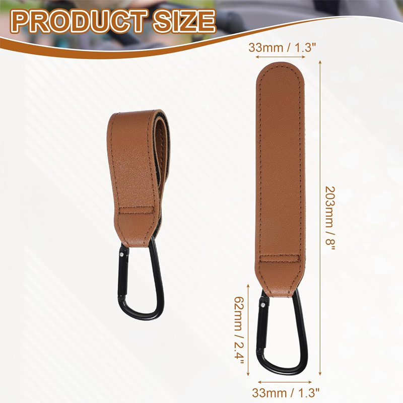 2Pcs Leather Cart Hooks Baby S - Travel Accessories For 4 Year Old recension och pris