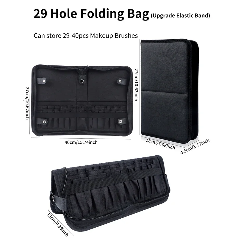 29/23 Holes Foldable Makeup Br - Travel Accessories Toiletries recension och pris