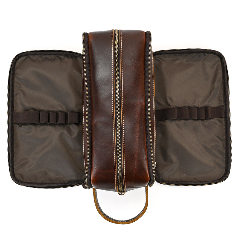 Cowhide Toiletry Bag Men Leath - Travel Accessories Toiletries recension och pris