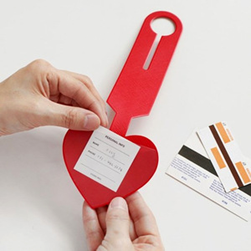 Simple Heart Shape Leather Lug - Luggage Tag Leather recension och pris