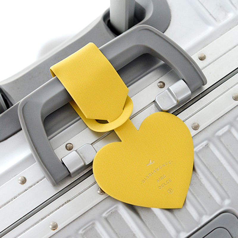 Simple Heart Shape Leather Lug - Luggage Tag Leather recension och pris