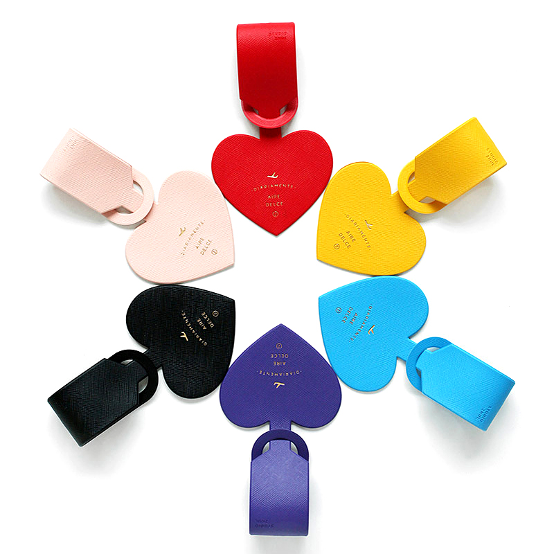 Simple Heart Shape Leather Lug - Luggage Tag Leather recension och pris