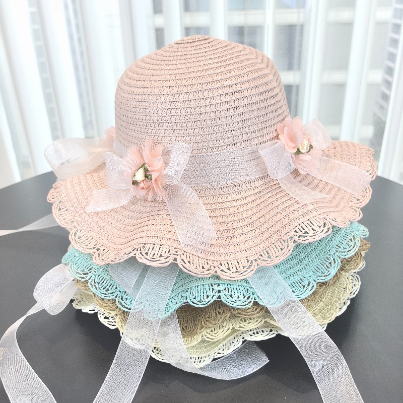 Girls 2pcs Straw Hat Solid Col - Travel Accessories For 4 Year Old recension och pris