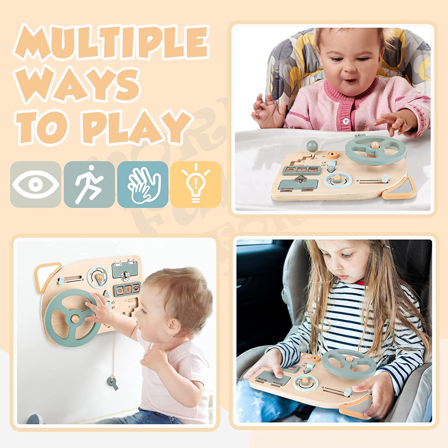 Montessori Toy Steering Wheel  - Travel Accessories Toddler recension och pris