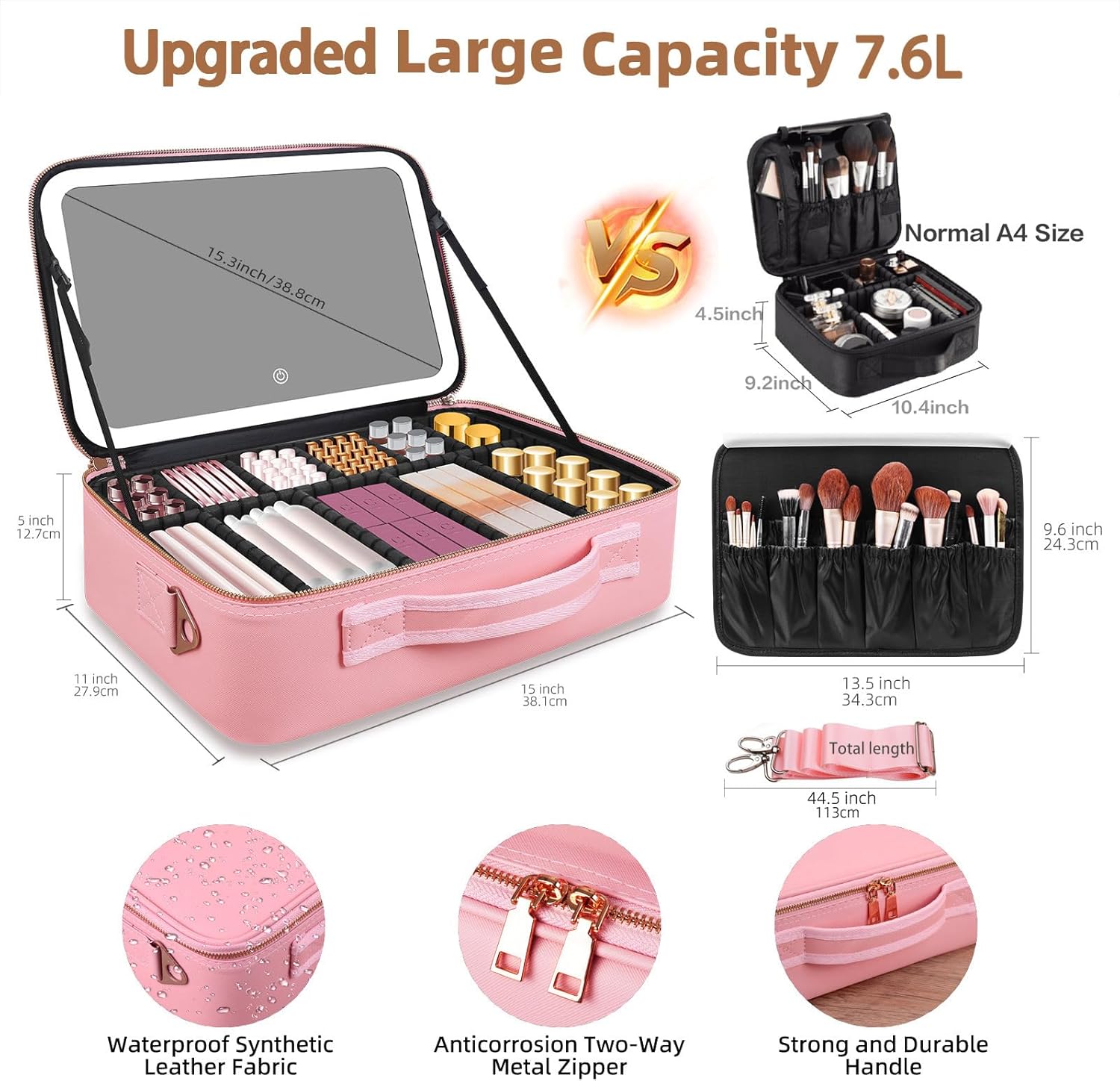 Large Capacity Makeup Bag 15'' - Travel Accessories Toiletries recension och pris